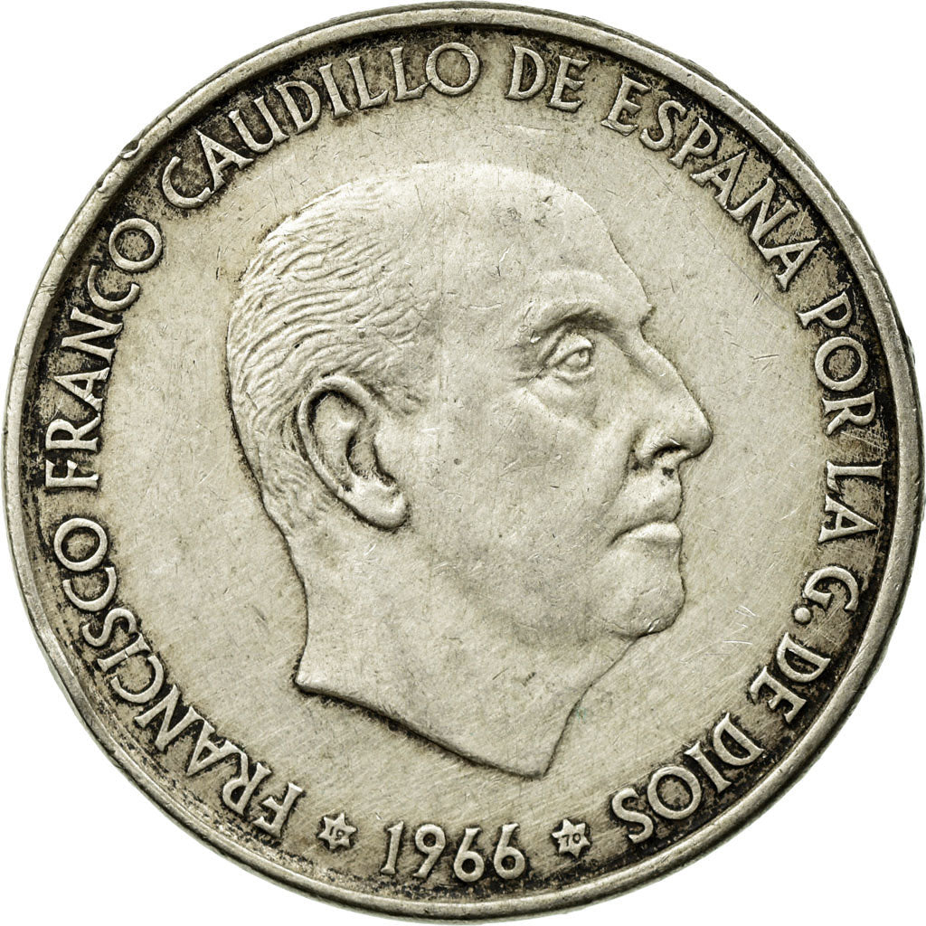Moneda, España, Caudillo and regent, 100 Pesetas, 1970, Madrid, MBC, Plata