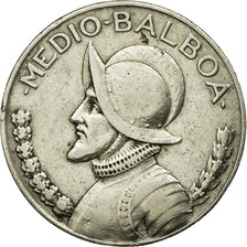 Coin, Panama, 1/2 Balboa, 1930, EF(40-45), Silver, KM:12.1