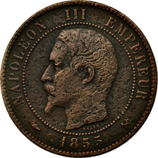 Moneda, Francia, Napoleon III, Napoléon III, 10 Centimes, 1855, Rouen, BC+