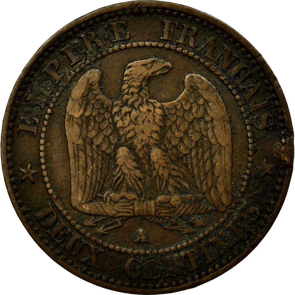 Coin, France, Napoleon III, Napoléon III, 2 Centimes, 1861, Paris, VF(30-35)