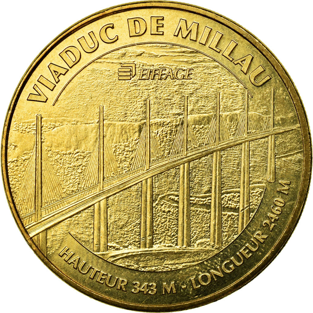 Francia, Token, Touristic token, 12/ Viaduc de Millau, 2013, MDP, BB