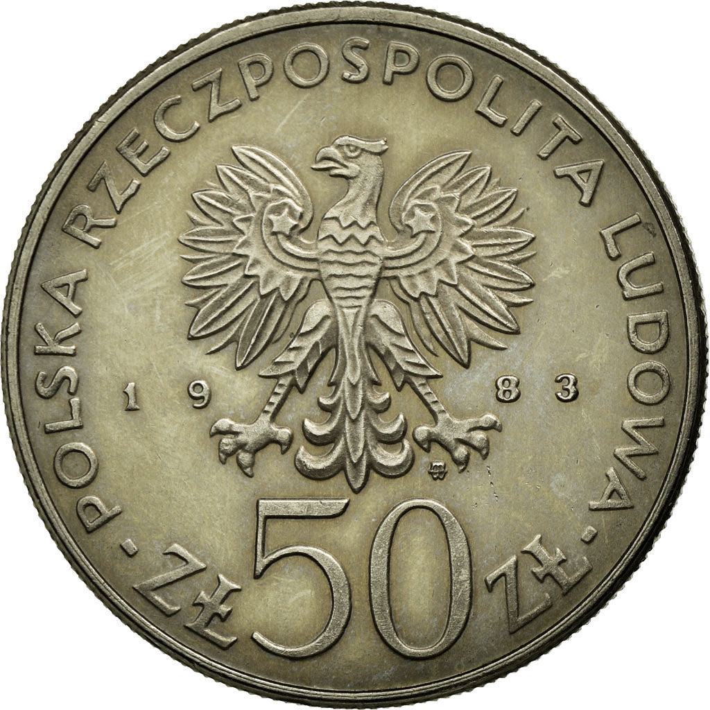 Coin, Poland, 50 Zlotych, 1983, Warsaw, EF(40-45), Copper-nickel, KM:145