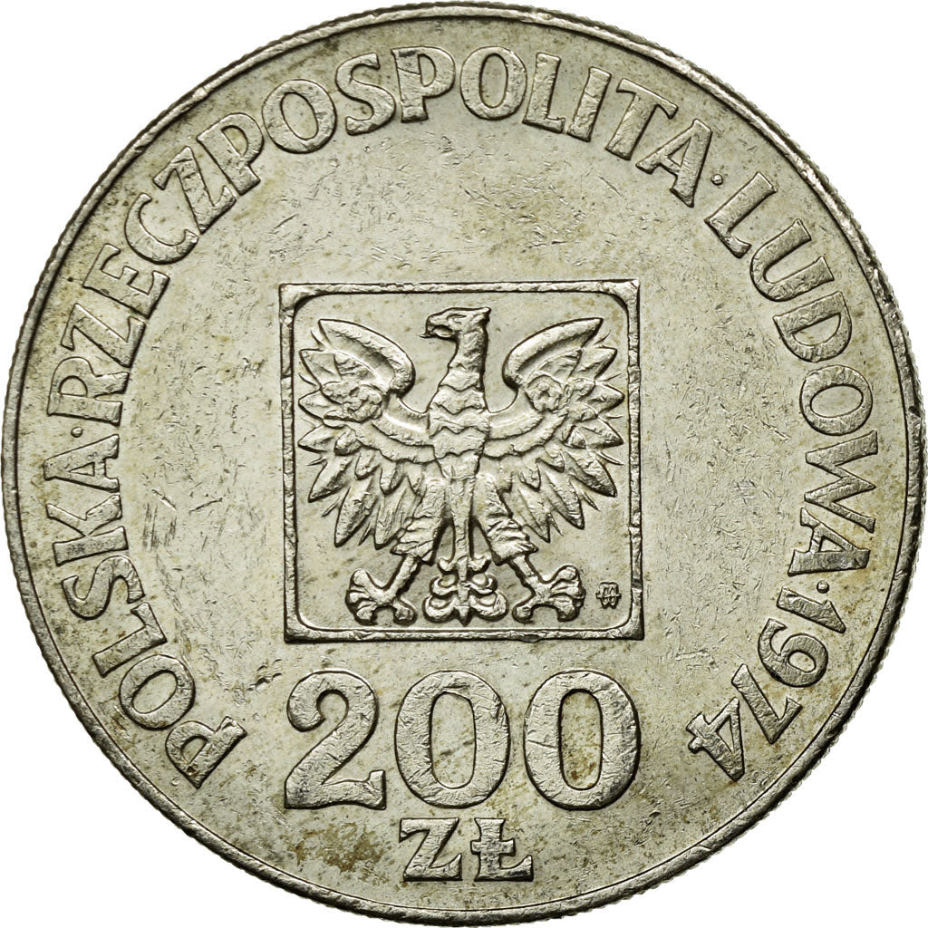 Monnaie, Pologne, 200 Zlotych, 1974, Warsaw, TB, Argent, KM:72