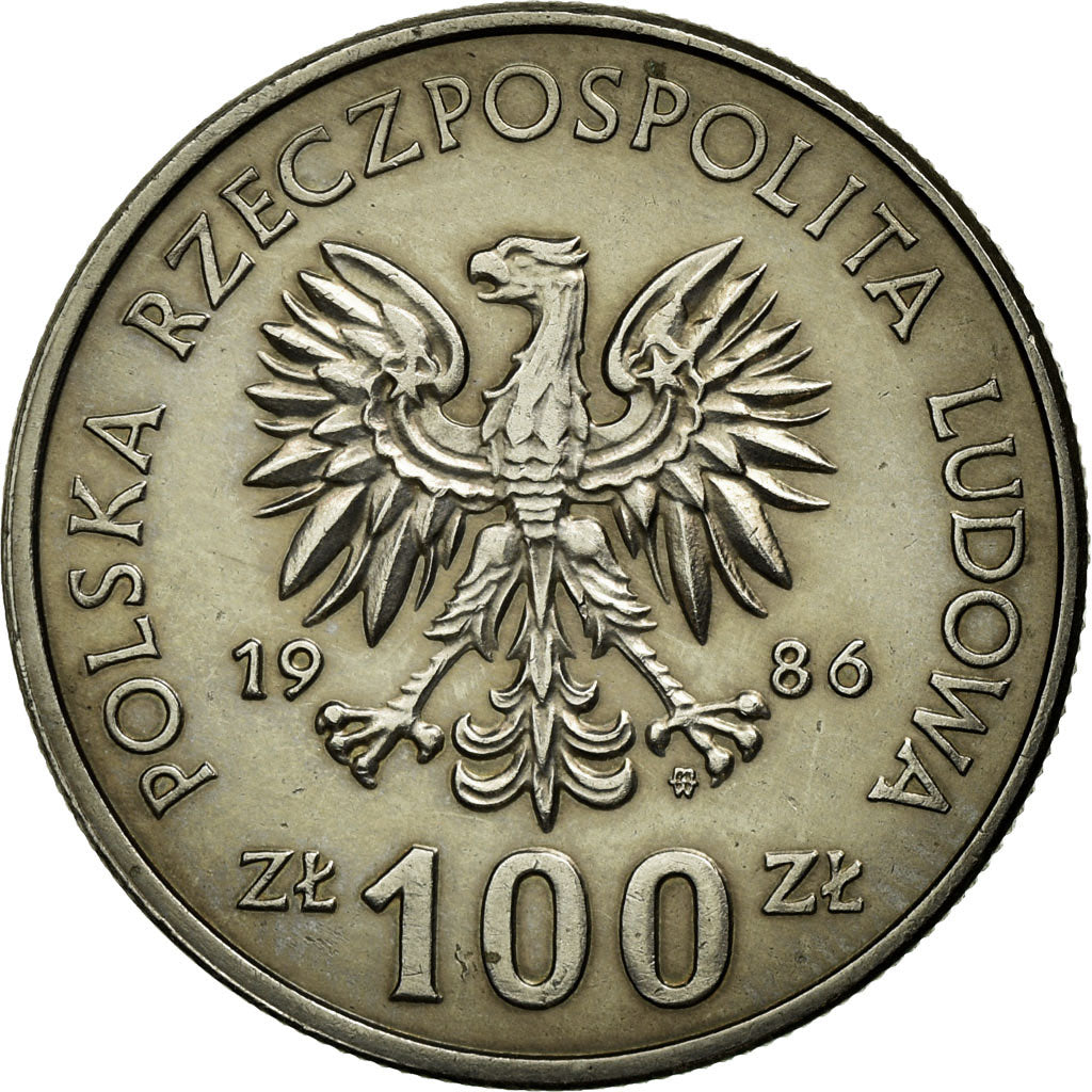 Münze, Polen, 100 Zlotych, 1986, Warsaw, VZ, Copper-nickel, KM:160