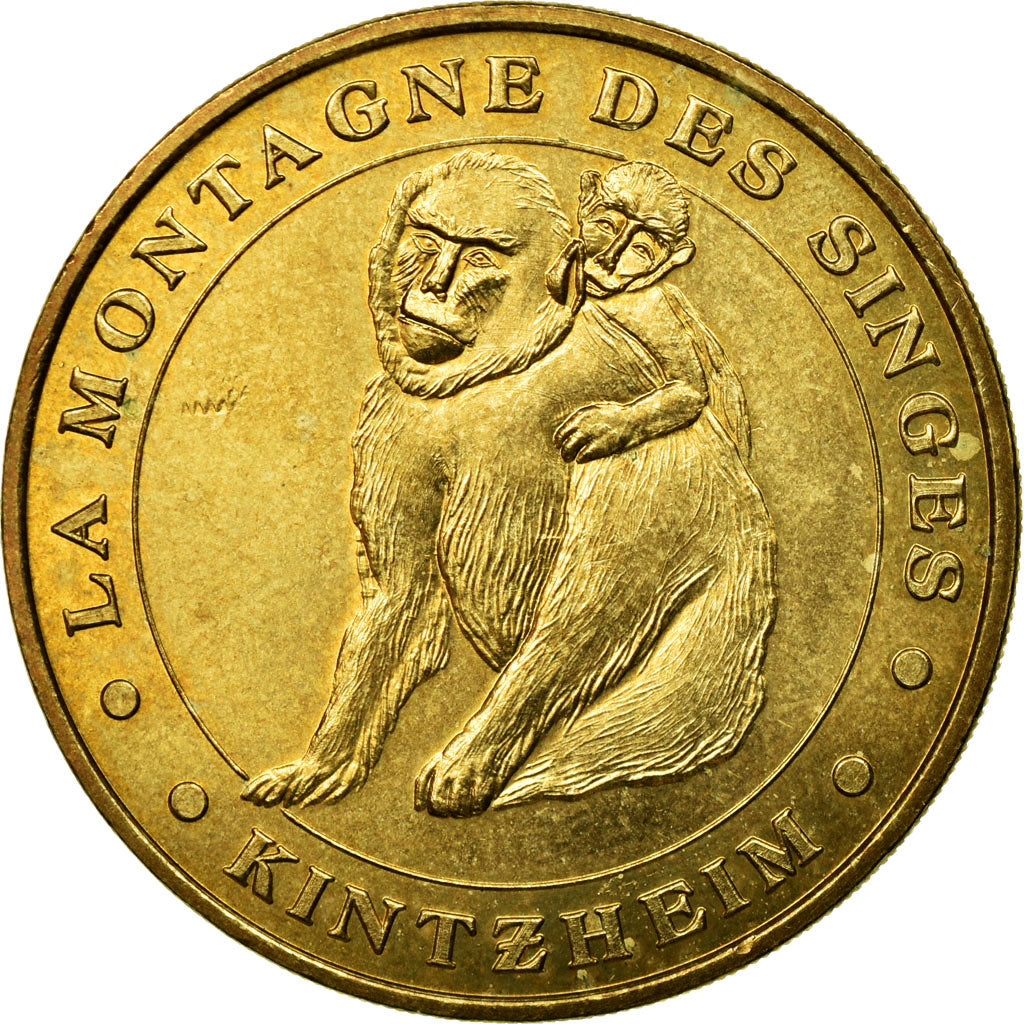 Francia, Token, Jetón turístico, Kintzheim -  Montagne des Singes n°3, 2004