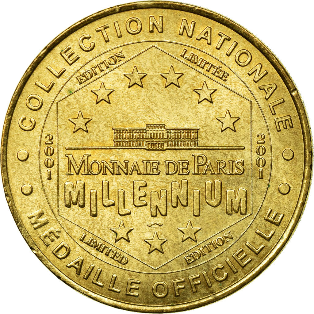 France, Jeton, Jeton Touristique, Caen - Mémorial n°1, 2001, MDP, TTB