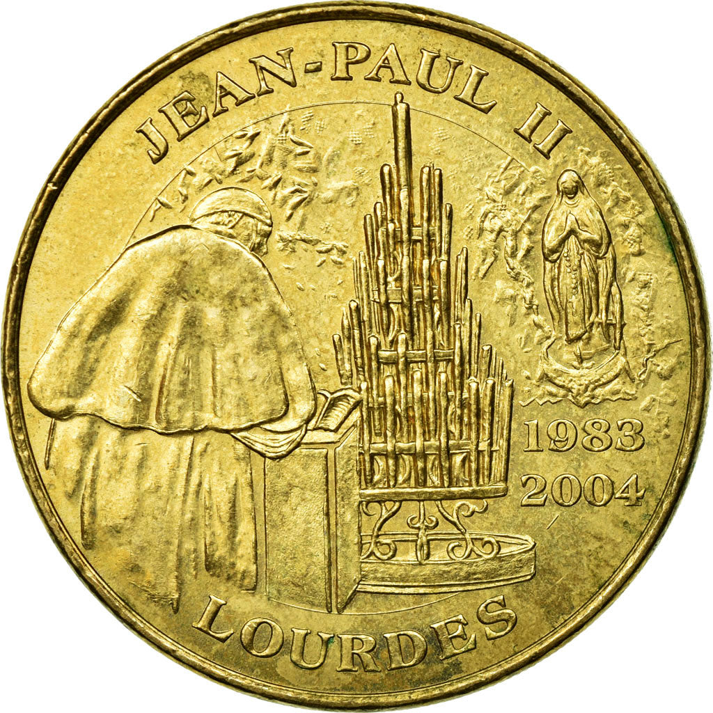 Francia, Token, Touristic token, Jean-Paul II, Lourdes, 2005, MDP, BB
