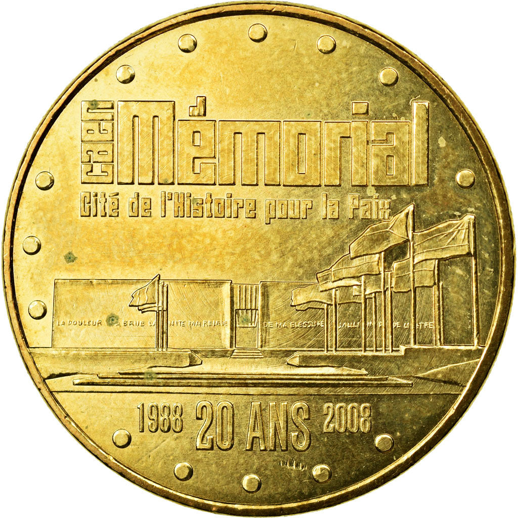 Francia, Token, Touristic token, Caen - Mémorial n°2, 2008, MDP, BB
