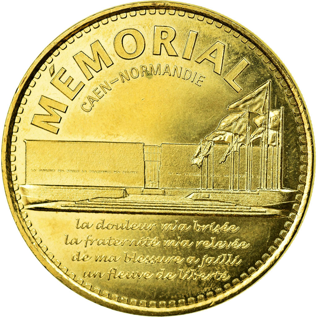 Francia, Token, Touristic token, Caen - Mémorial n°5, 2014, MDP, BB