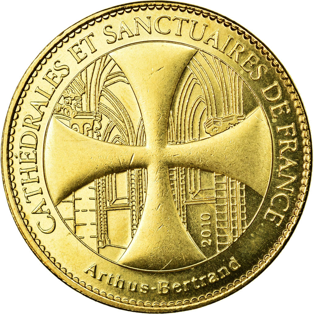 France, Token, Touristic token, Reims - Cathédrale - Labyrinthe, 2010, Arthus