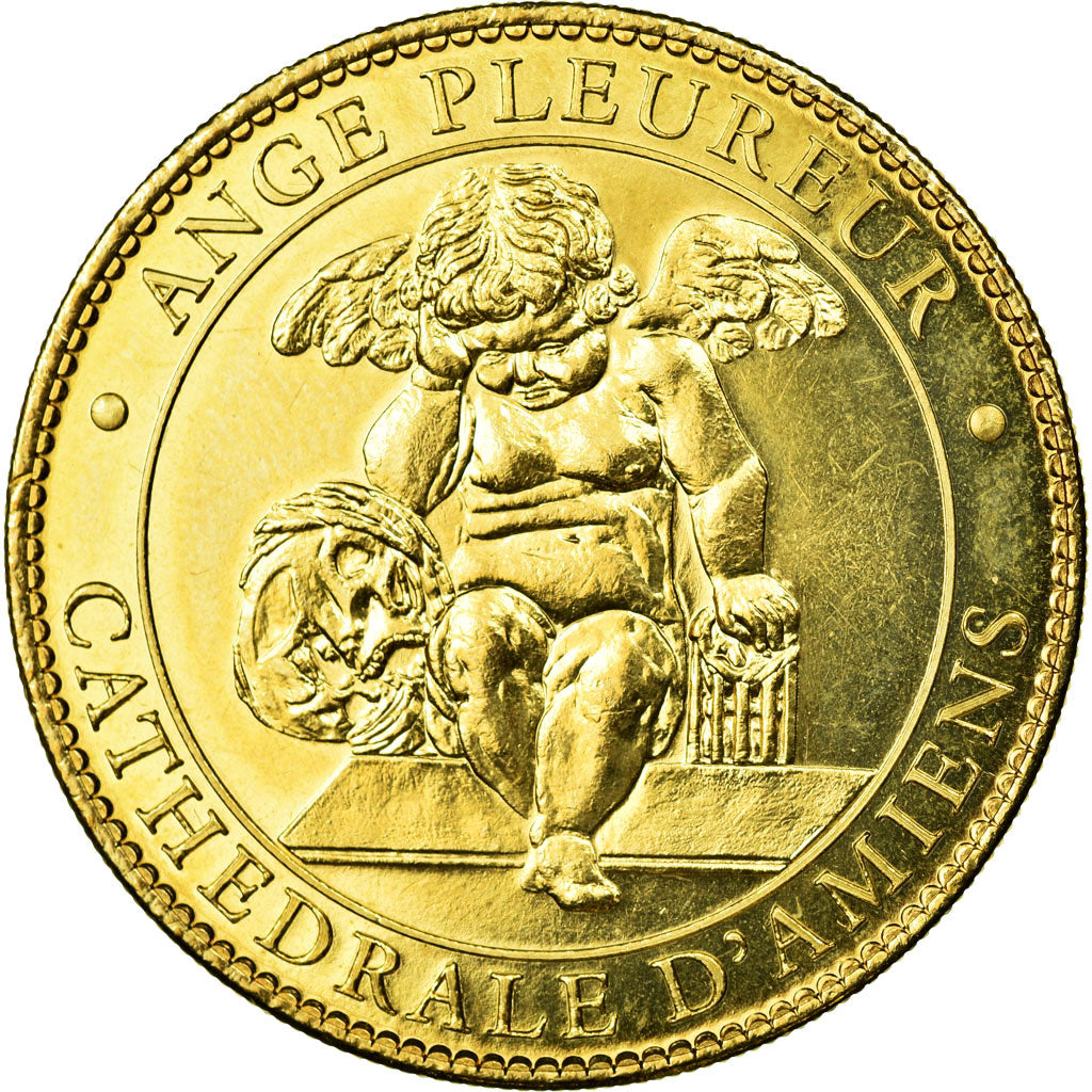 France, Token, Touristic token, Ange Pleureur, Cathédrale d'Amiens, 2010