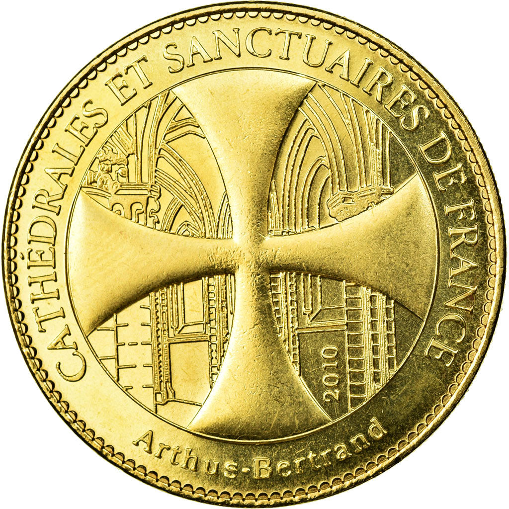 France, Token, Touristic token, Ange Pleureur, Cathédrale d'Amiens, 2010
