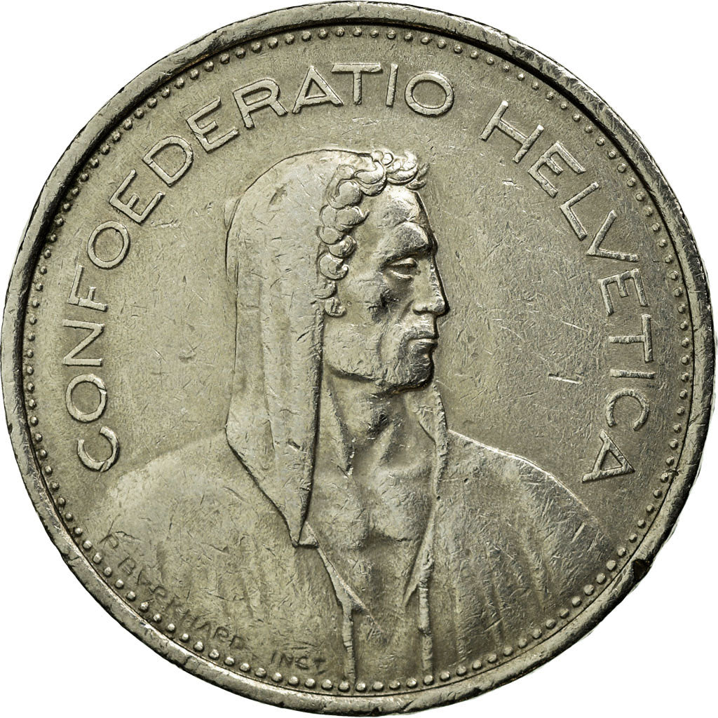 Coin, Switzerland, 5 Francs, 1968, Bern, EF(40-45), Copper-nickel, KM:40a.1