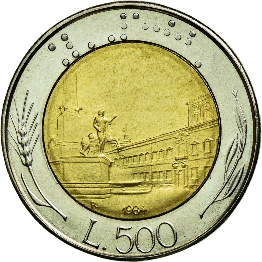 Moneda, Italia, 500 Lire, 1984, Rome, EBC+, Bimetálico, KM:111