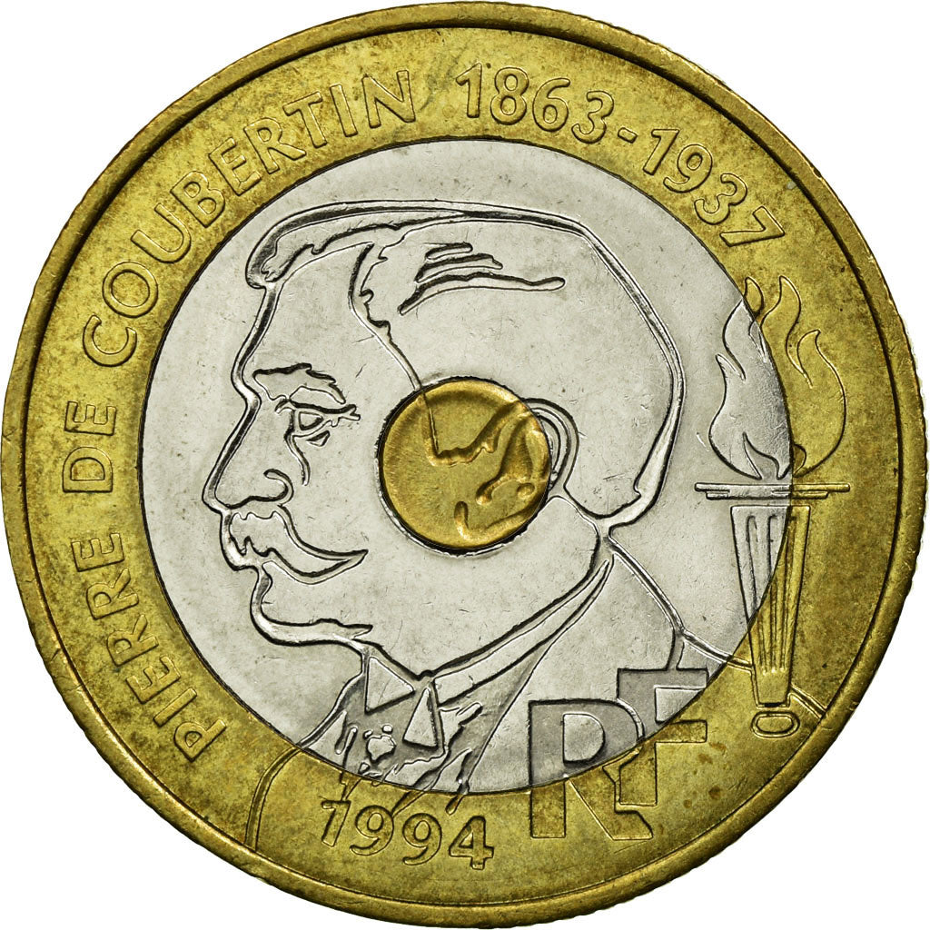 Monnaie, France, Pierre de Coubertin, 20 Francs, 1994, Paris, TTB+