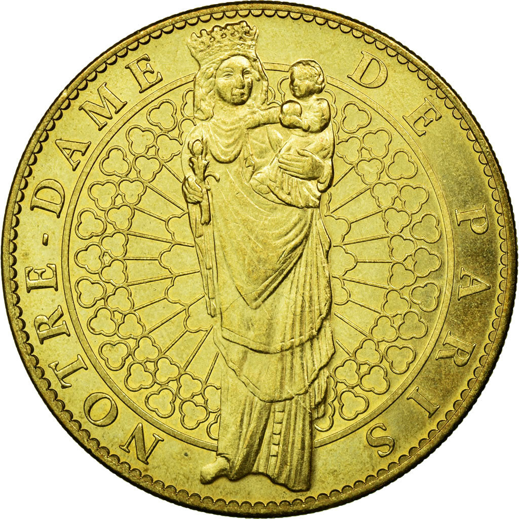 France, Token, Touristic token, Paris - Notre Dame - Vierge à l'enfant, 2011