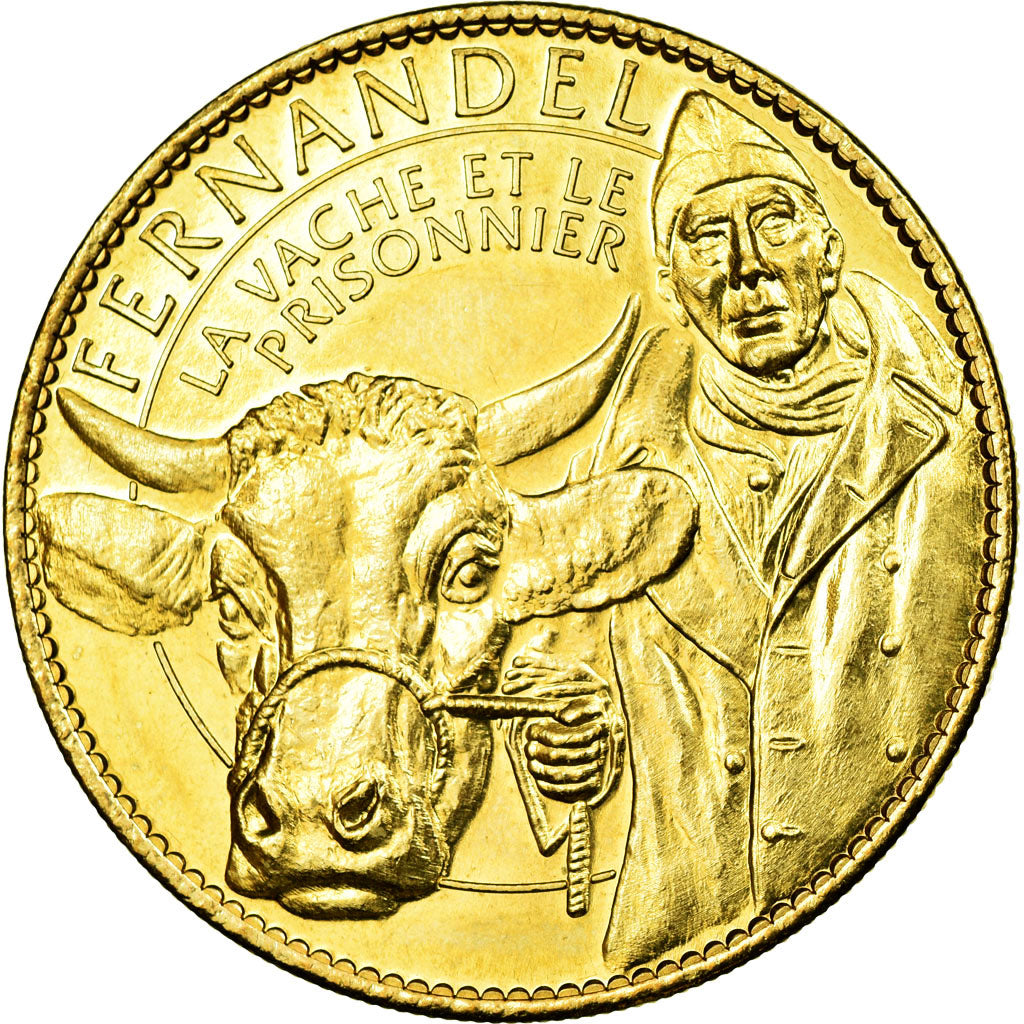 France, Token, Touristic token, Marseille - Fernandel - La Vache, 2010, Arthus