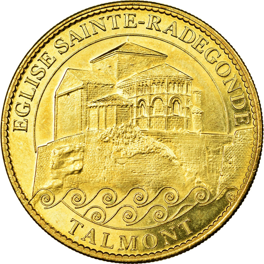 France, Token, Touristic token, Eglise Sainte-Radegonde, Talmont, 2009, Arthus