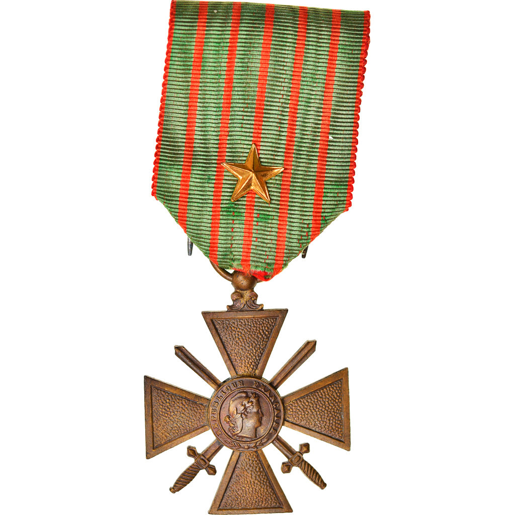 Frankrijk, Croix de Guerre, Une Etoile, Medaille, 1914-1918, Heel goede staat