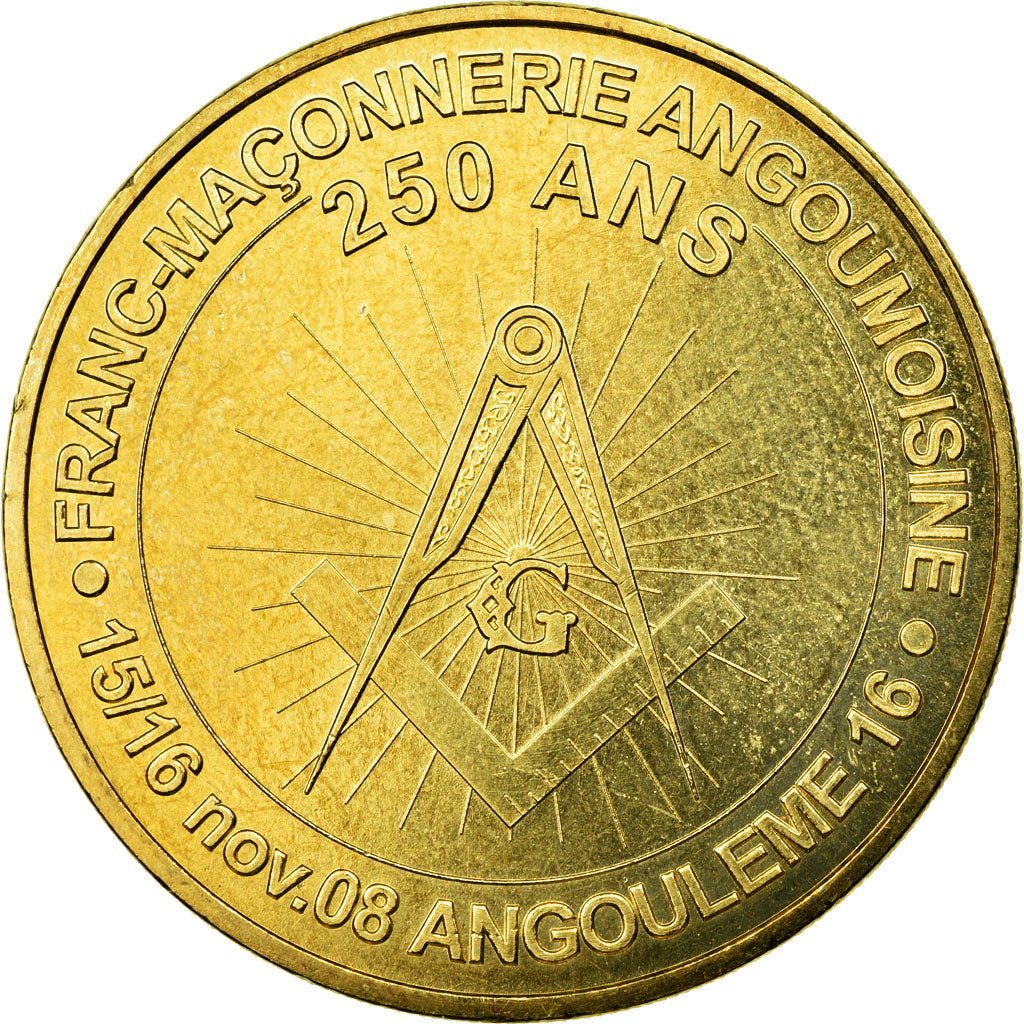 France, Token, Touristic token, Angoulême - 250 ans de la Franc-maçonnerie