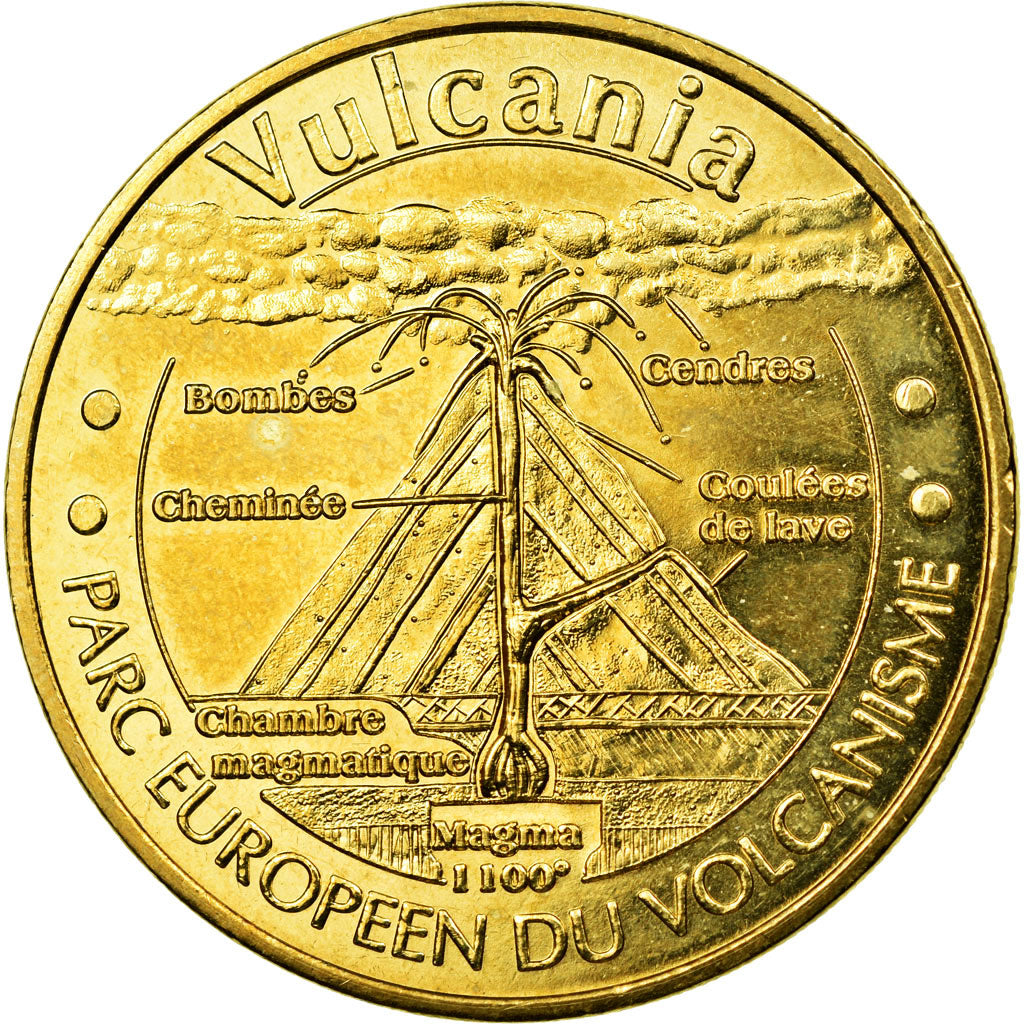 France, Token, Touristic token, Saint-Ours-Les-Roches - Vulcania n°3, 2009
