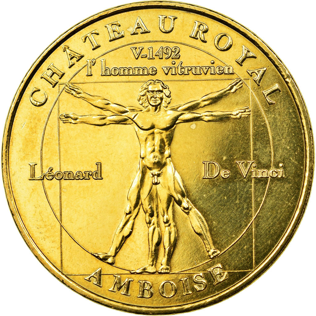France, Token, Touristic token, Amboise - L'homme vitruvien, 2007, MDP