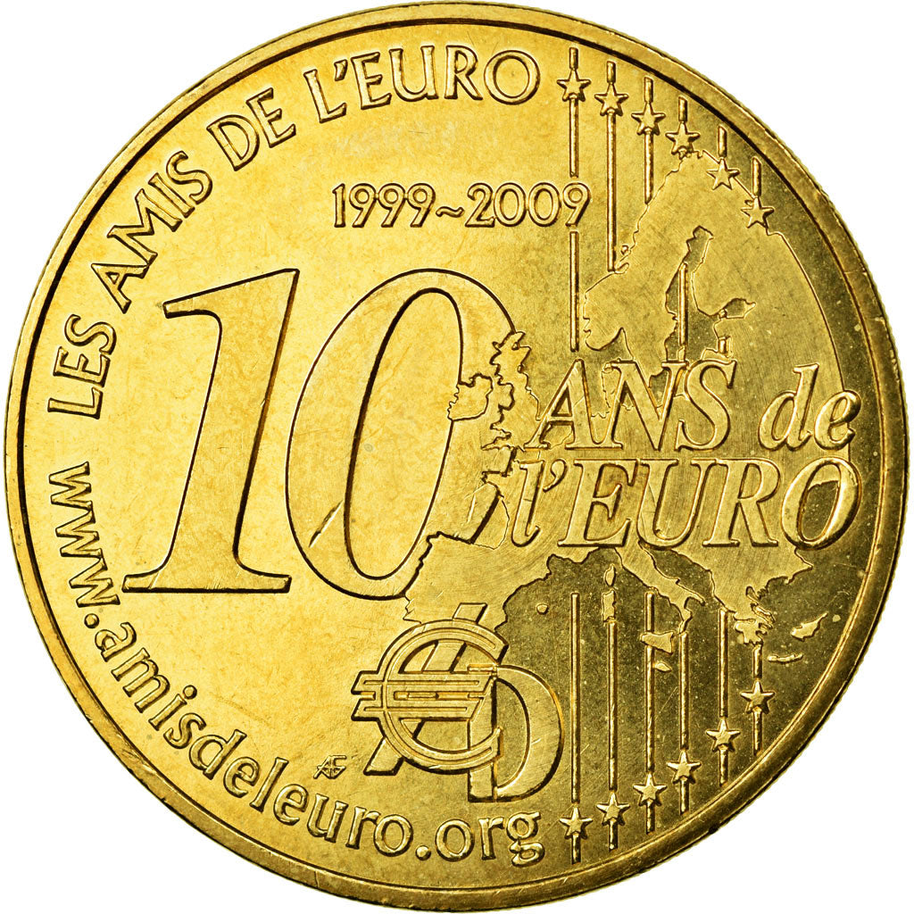 France, Jeton, Paris - Les amis de l'Euro - 10 ans de l'Euro, 2009, MDP, SUP
