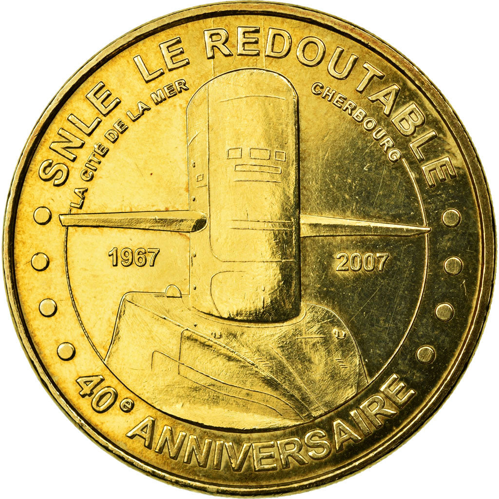 France, Jeton, Cherbourg - Cité de la Mer n°5 -40ème anniversaire, 2007, MDP