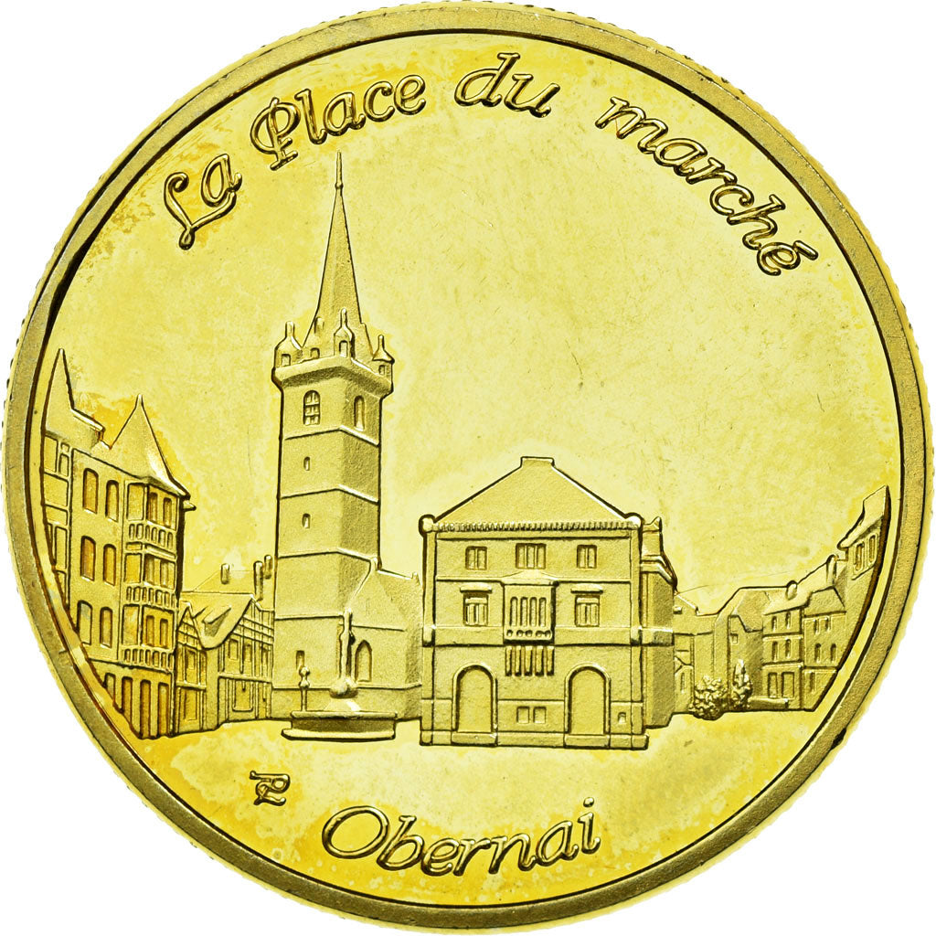 France, Jeton, Jeton Touristique, Obernai - La place du marché, Souvenirs et