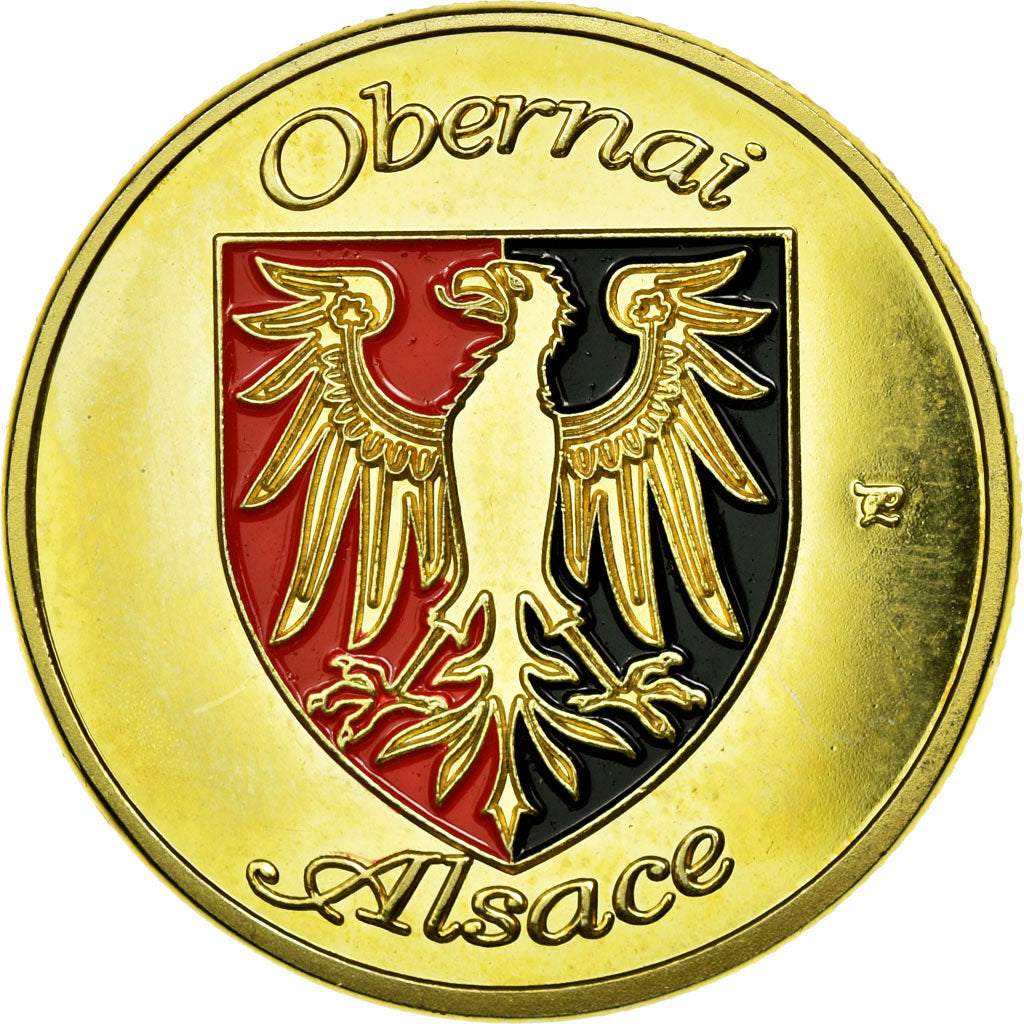 France, Jeton, Jeton Touristique, Obernai - La place du marché, Souvenirs et