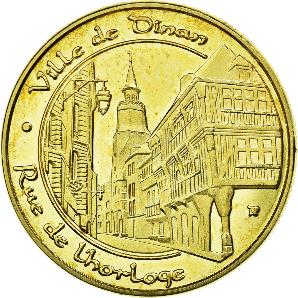 France, Jeton, Jeton Touristique, Dinan - Rue de l'horloge, Souvenirs et