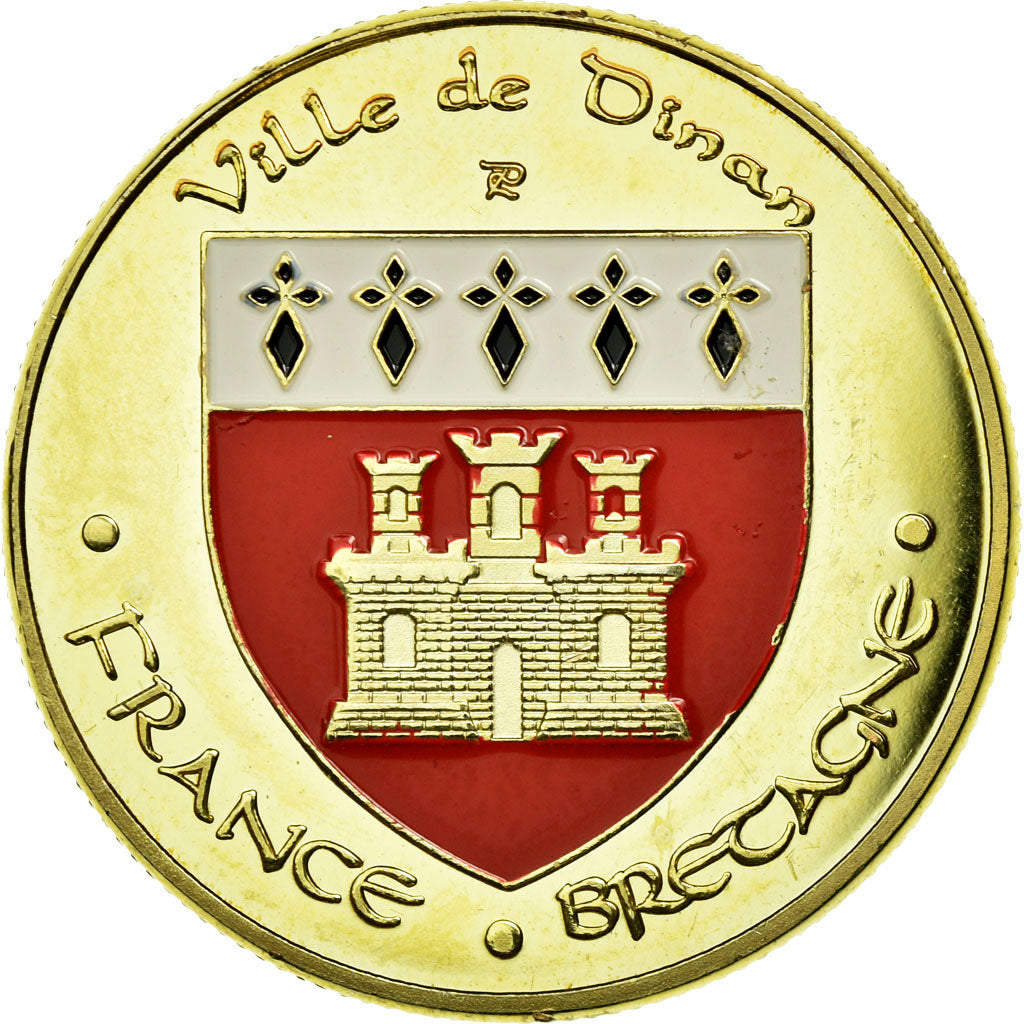 France, Jeton, Jeton Touristique, Dinan - Rue de l'horloge, Souvenirs et