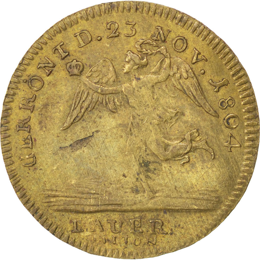 France, The French Revolution, Token, EF(40-45), Brass, 24, 2.60
