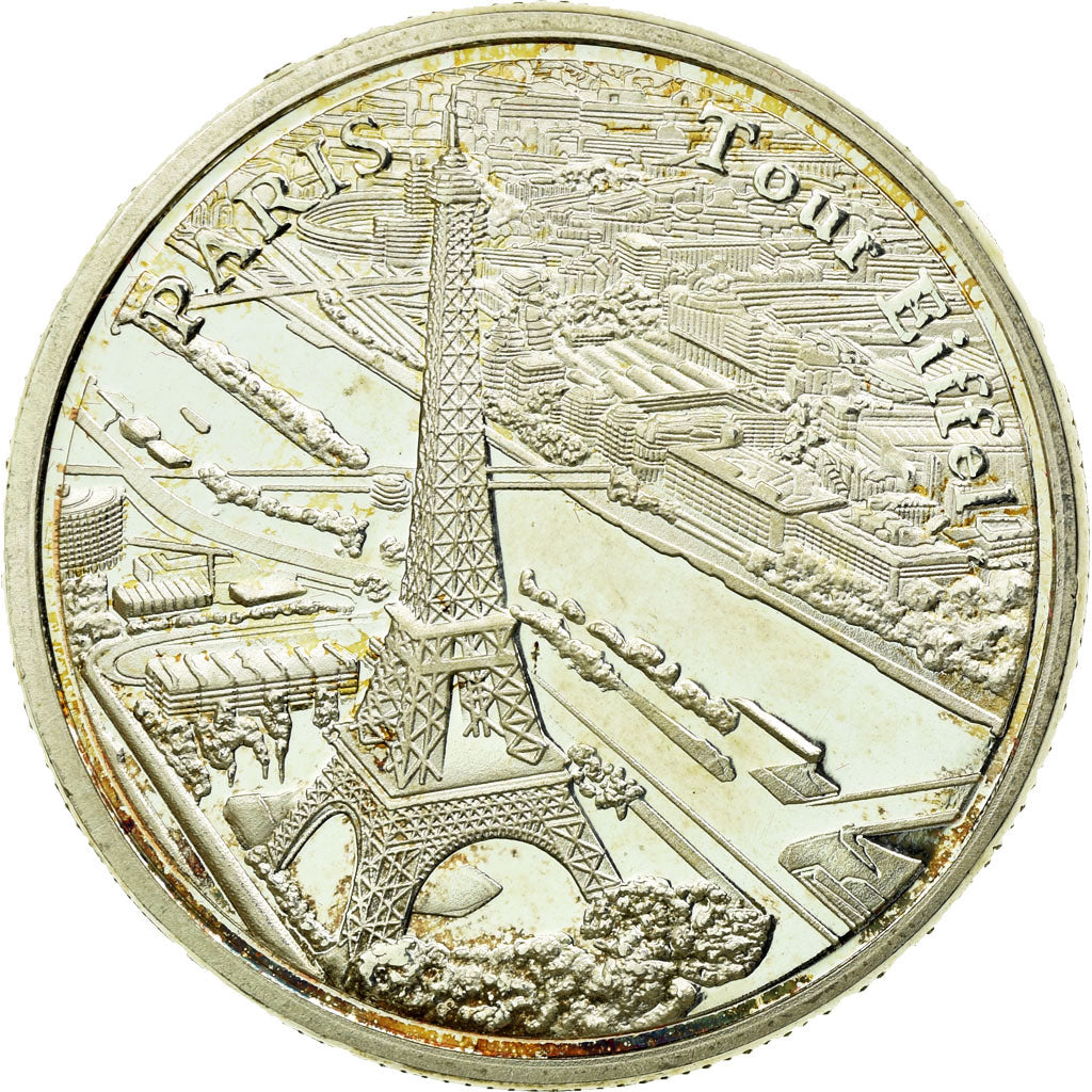 France, Token, Touristic token, Paris - La Tour Eiffel - Vue aérienne