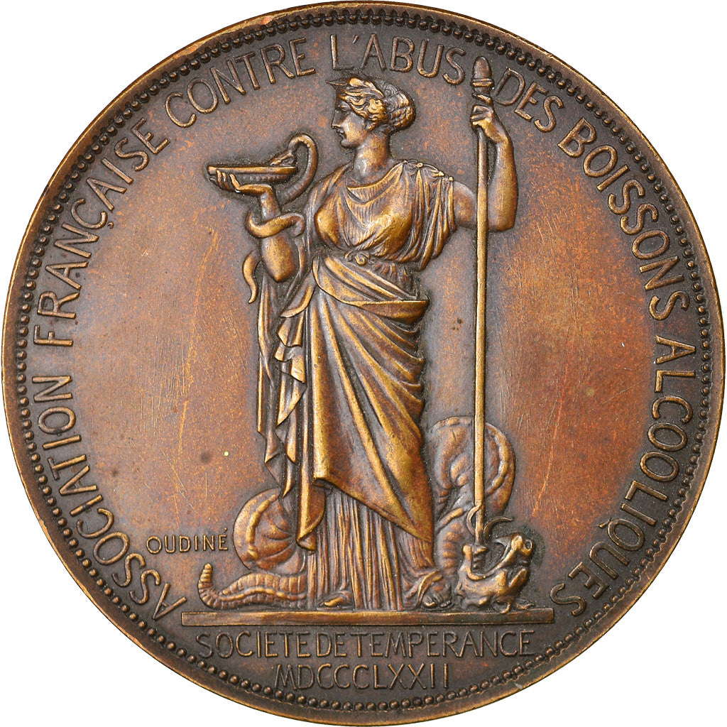 France, Medal, Association contre l'Abus des Boissons Alcooliques, 1872