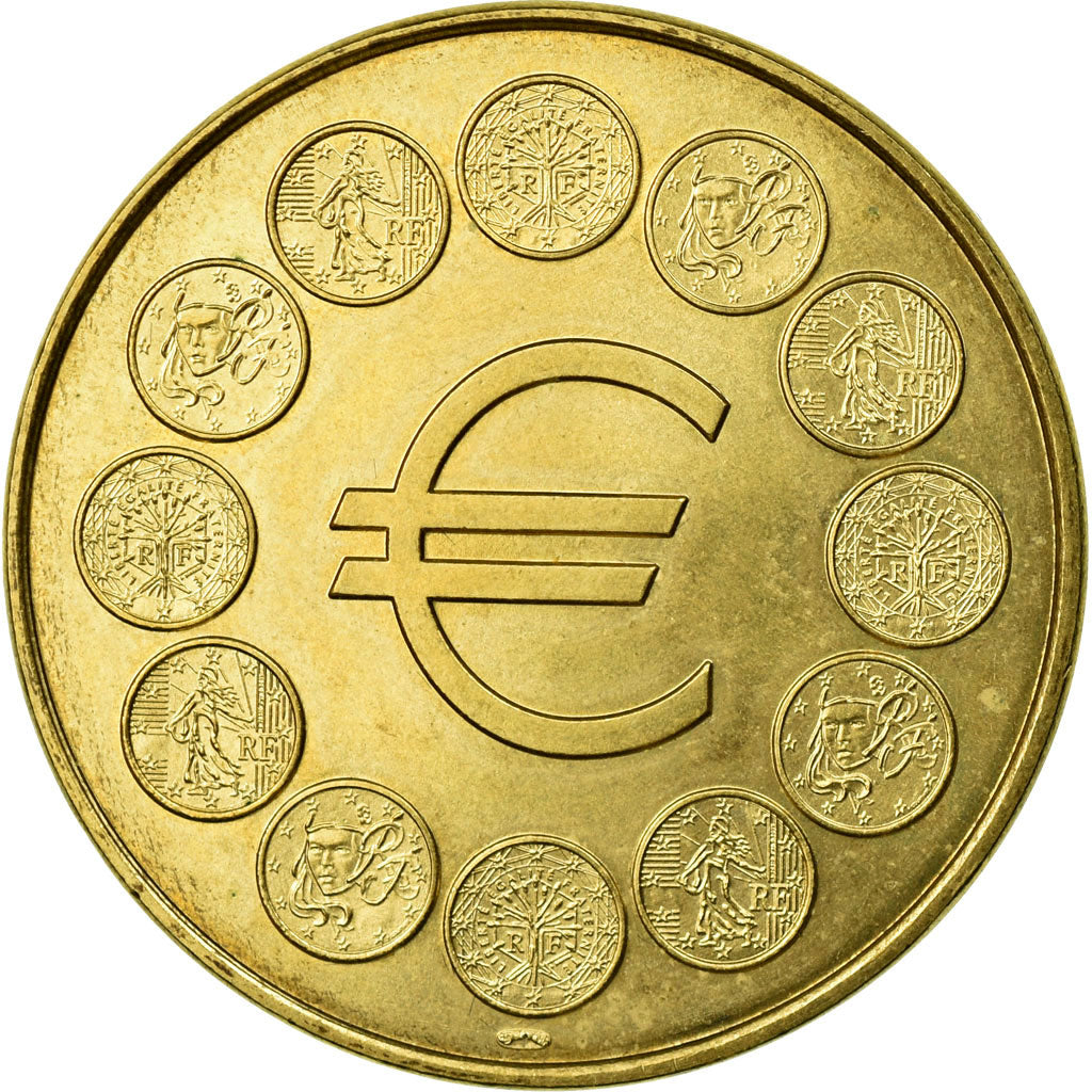 France, Jeton, Paris - Hotel de la Monnaie - Logo Euro 12 pièces, 1998, MDP