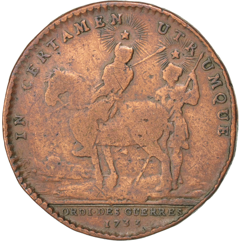 France, Royal, Token, VF(30-35), Copper, 28, Feuardent #597, 6.20