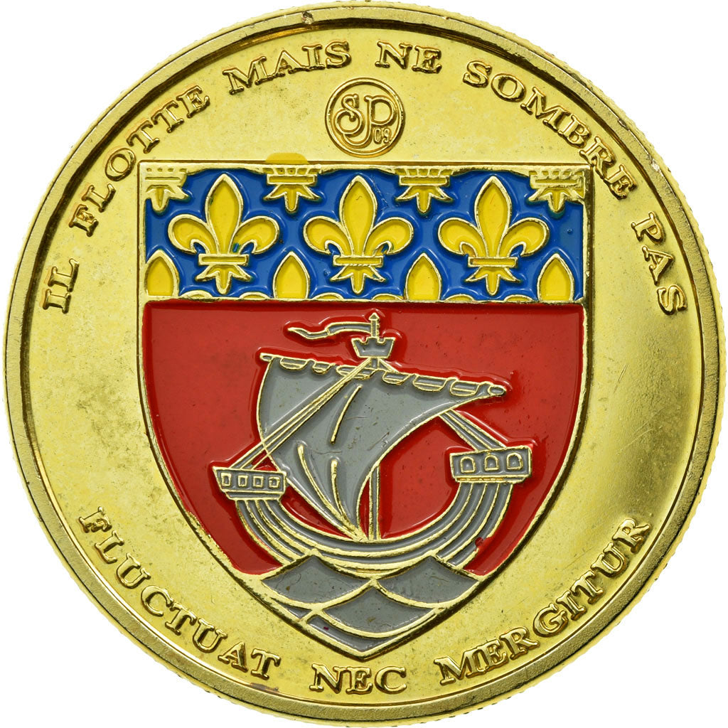 Francia, Token, Tourist Token, Paris - Les 3 monuments, Fluctuat Nec Mergitur