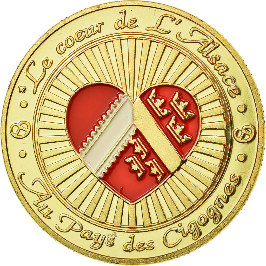 Francia, Token, Jetón turístico, Alsace - Au pays des cigognes, Souvenirs et