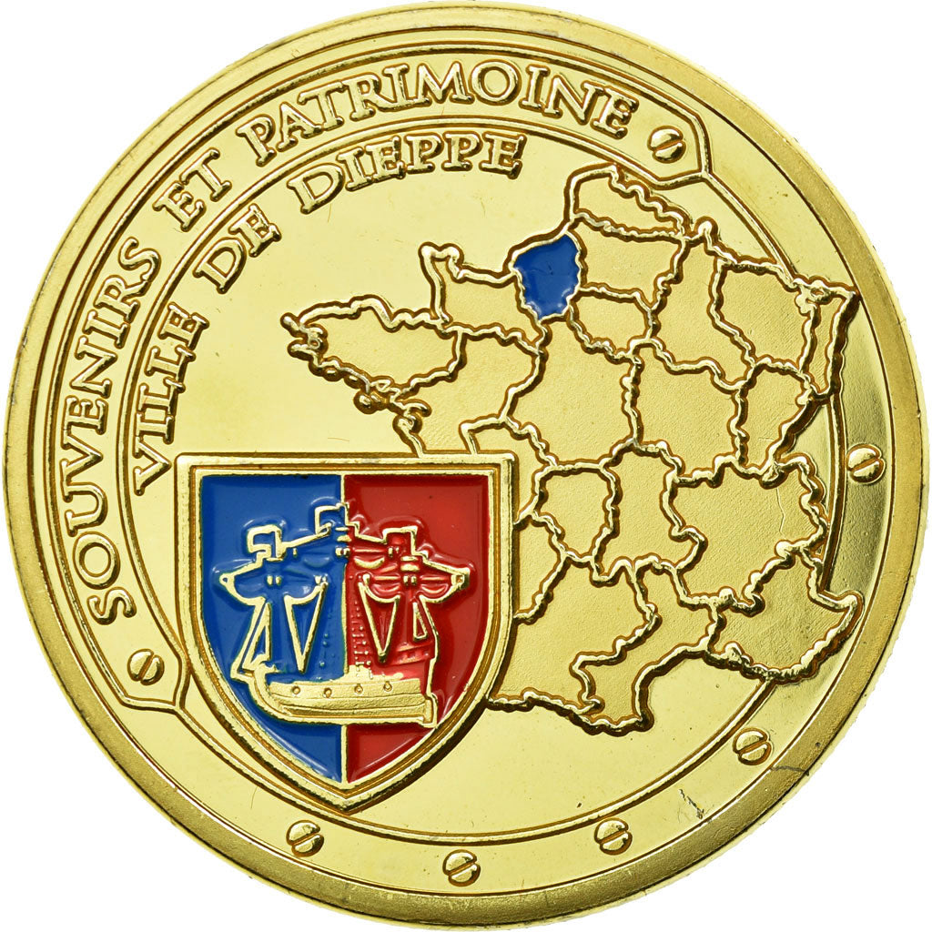 France, Jeton, Jeton Touristique, 76/ Dieppe - Château, Souvenirs et