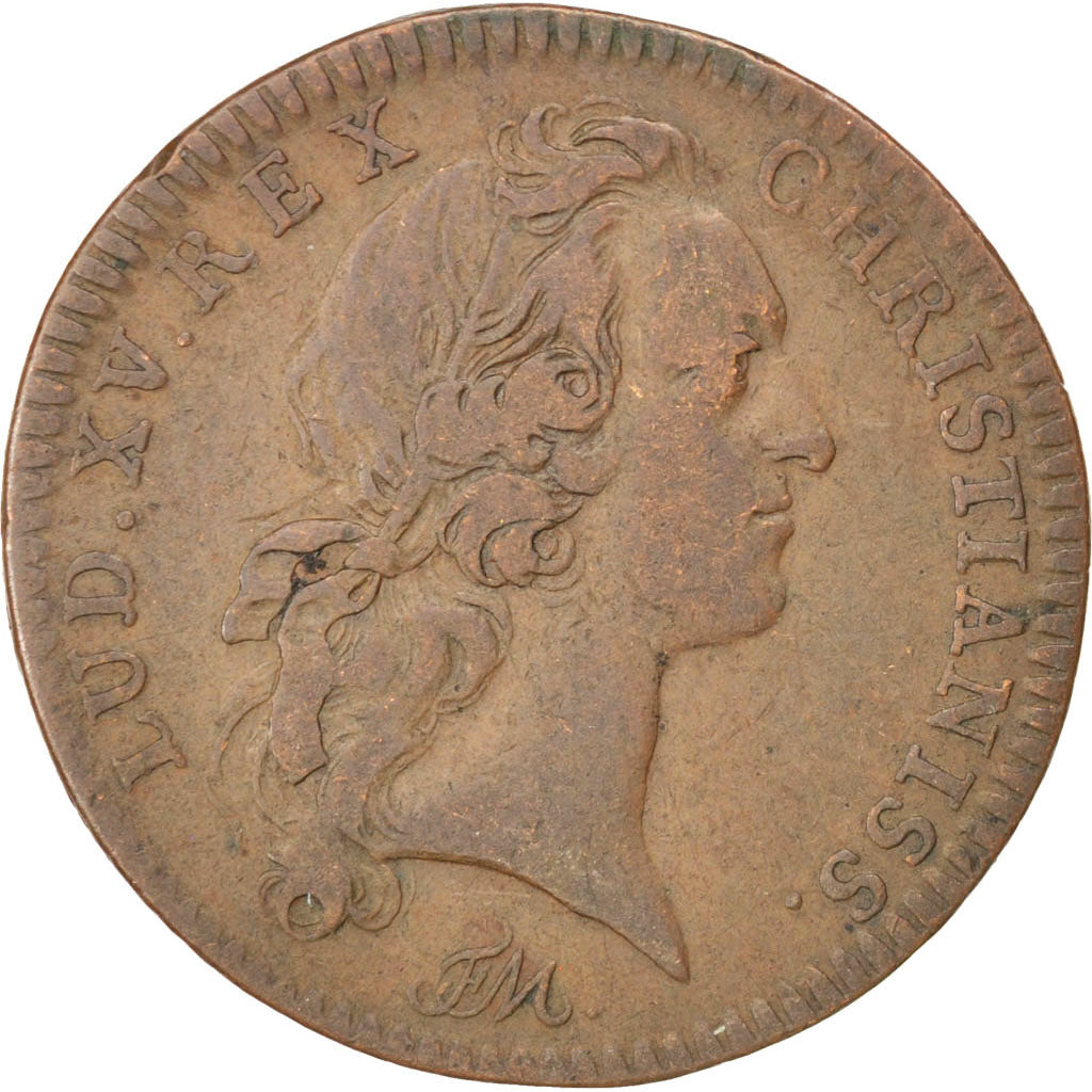 France, Royal, Token, VF(30-35), Copper, 28, Feuardent #2507, 6.80