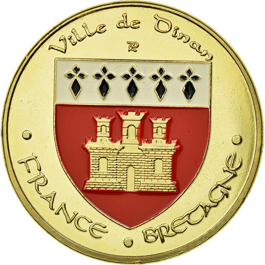 France, Jeton, Jeton Touristique, Dinan - Rue de l'horloge, Souvenirs et