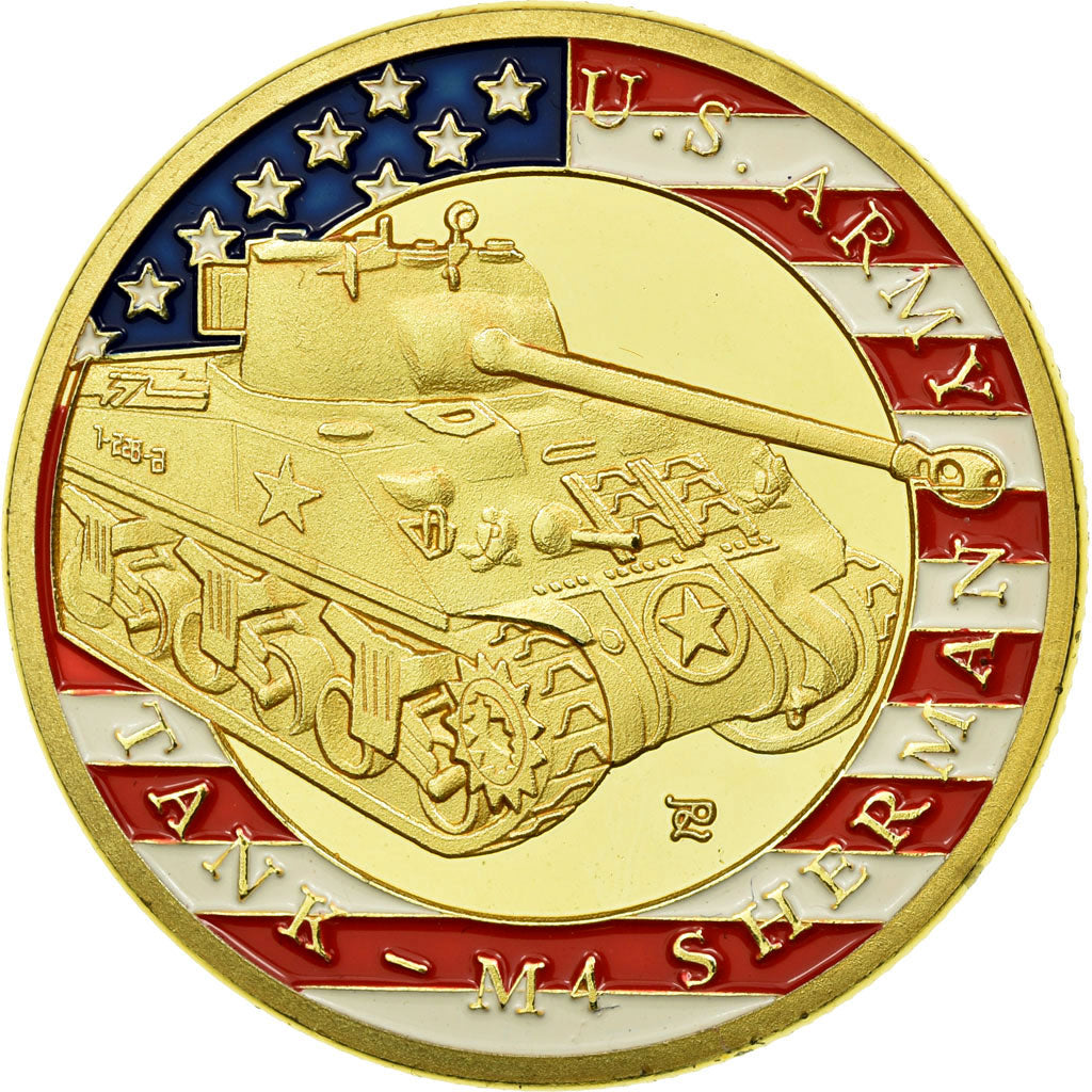Francia, Token, Jetón turístico, Normandie - U.S Army - M4 Sherman, Souvenirs