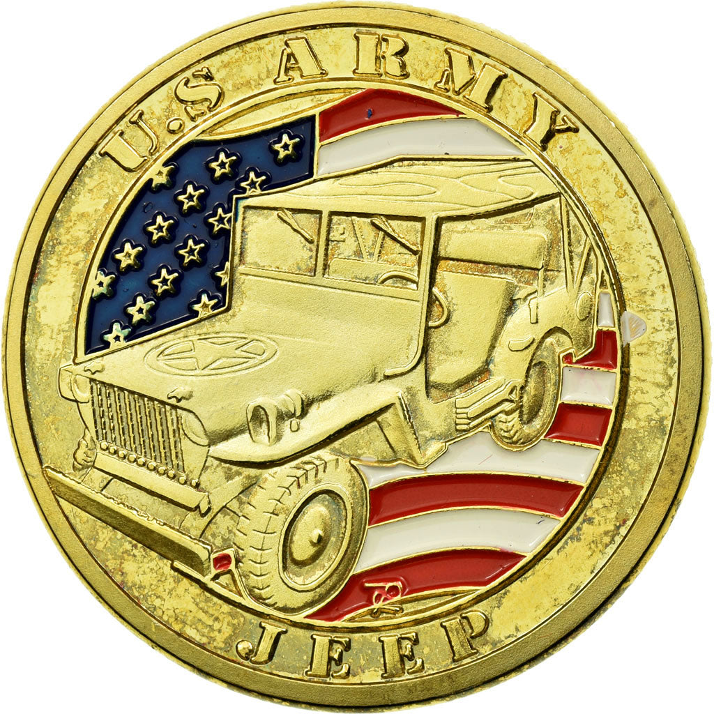 Francia, Token, Jetón turístico, U.S Army - Jeep, Souvenirs et Patrimoine