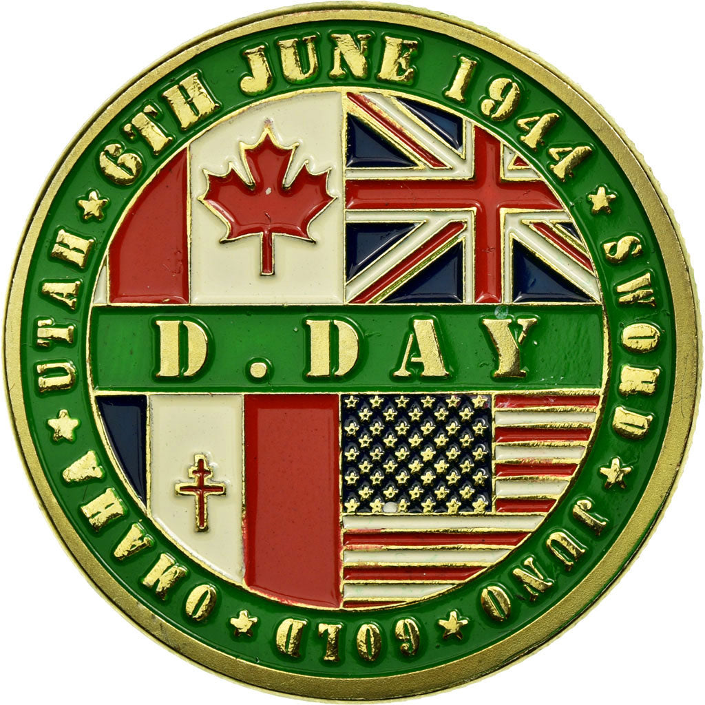 France, Token, Touristic token, Normandie - Sword, Juno, Gold, Omaha et Utah