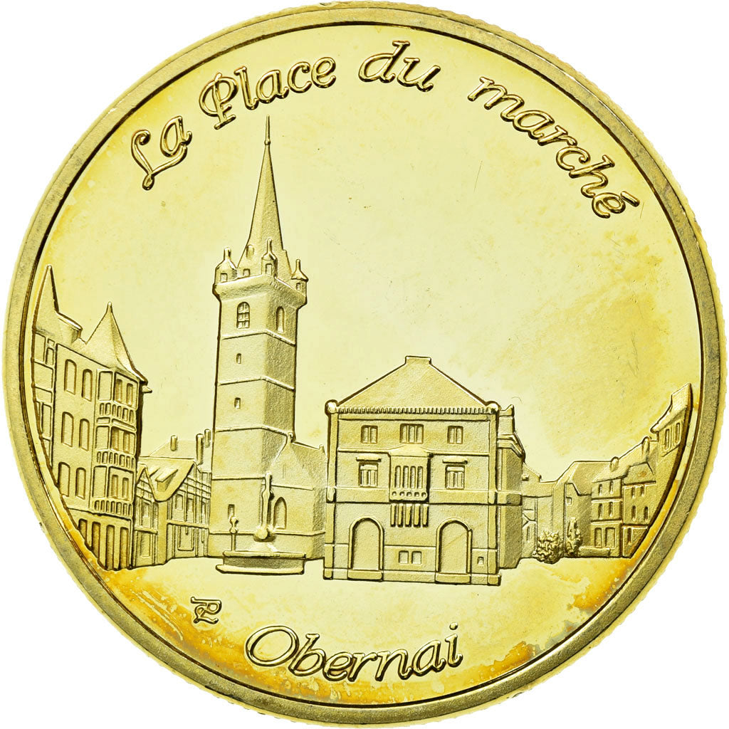 France, Token, Touristic token, Alsace - Obernai - Place du marché, Souvenirs