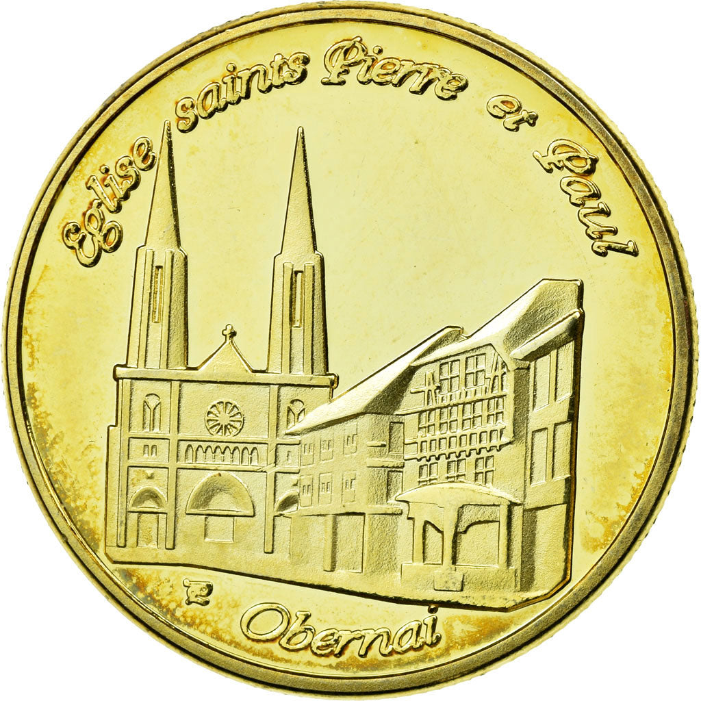 France, Token, Touristic token, Alsace - Obernai - Eglise Saints Pierre et Paul