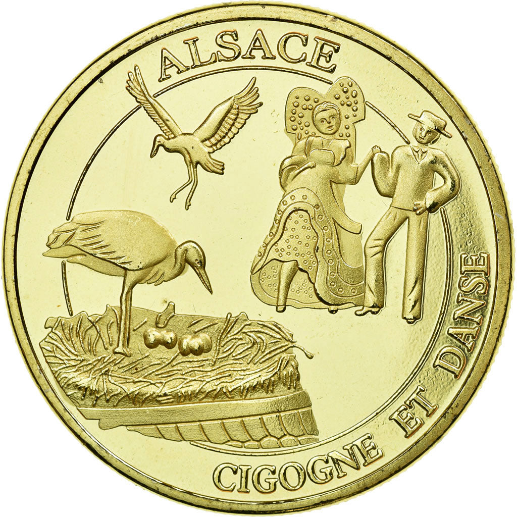 France, Token, Touristic token, Alsace - Cigogne et Danse, Souvenirs et