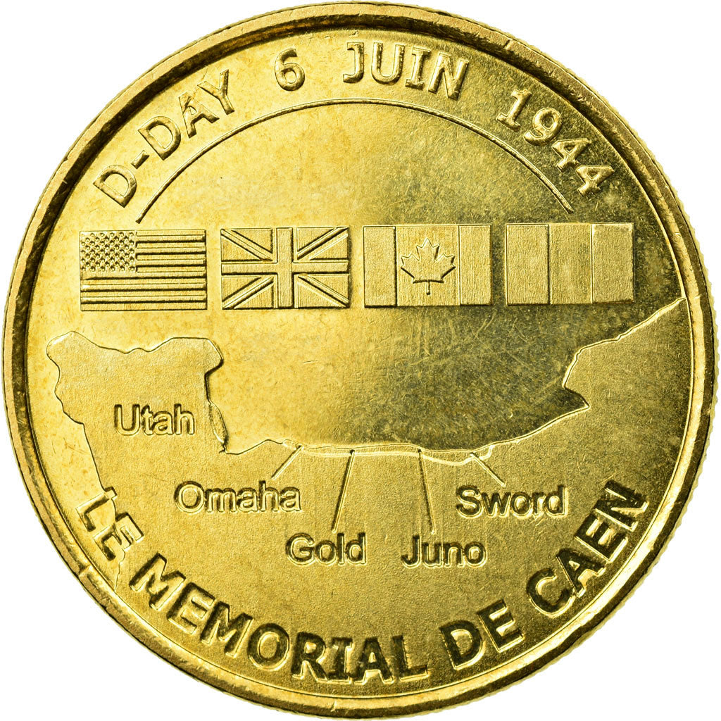 France, Token, Touristic token, Caen - Mémorial - D DAY, 2011, Médailles et