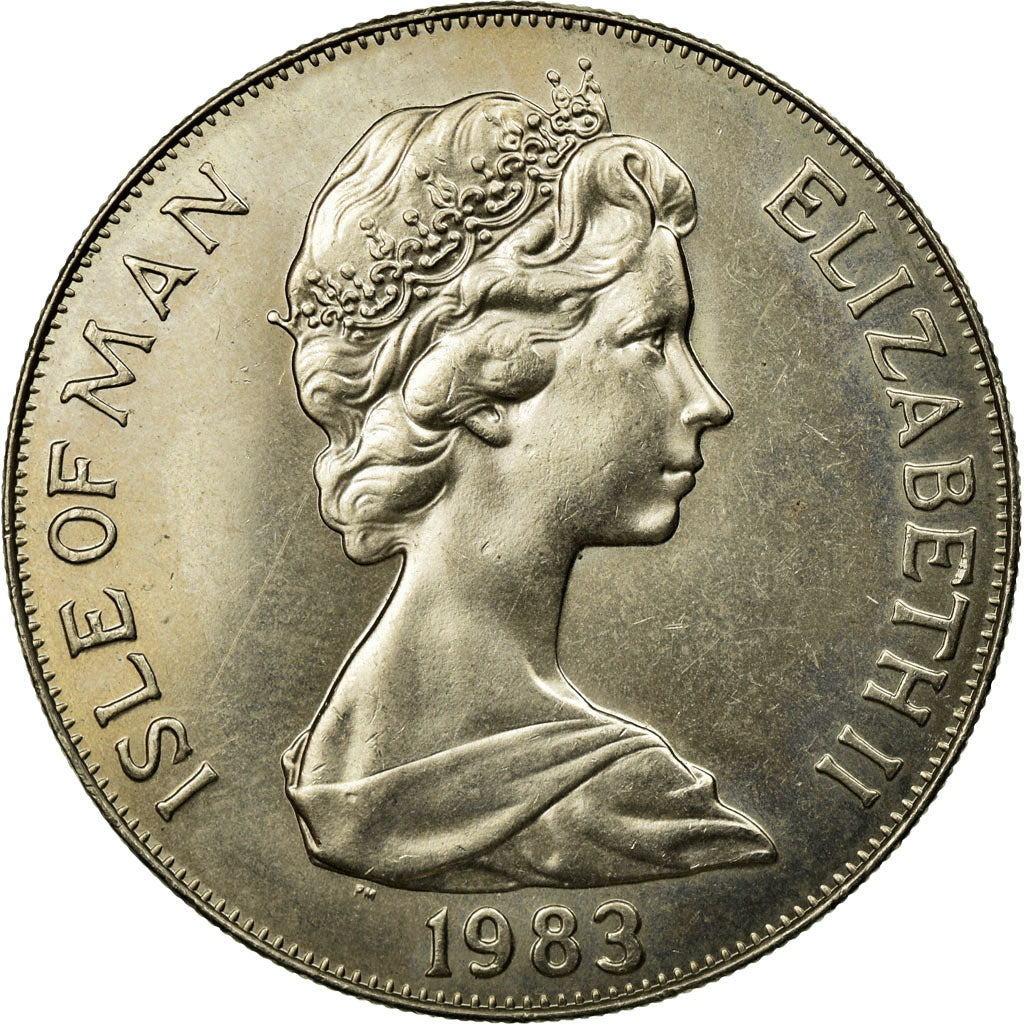 Coin, Isle of Man, Elizabeth II, Crown, 1983, Pobjoy Mint, EF(40-45)